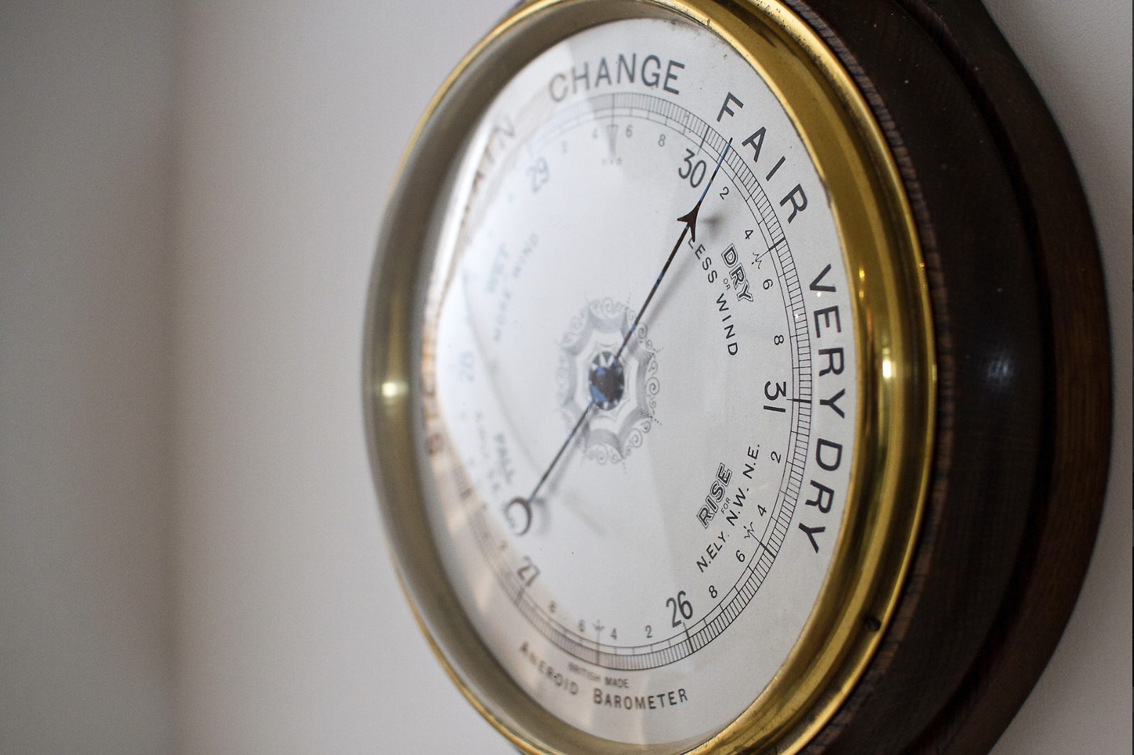 Antique barometer at Rosgorm Cottage